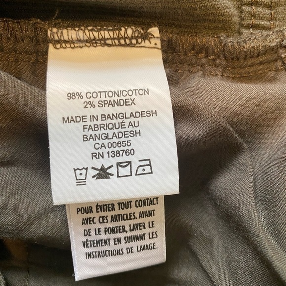 NWT Reitmans Corduroy Plus Sz 38 Super High Rise Straight Leg Olive Pants - Picture 9 of 12